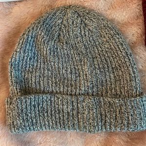 Grey beanie and red beanie